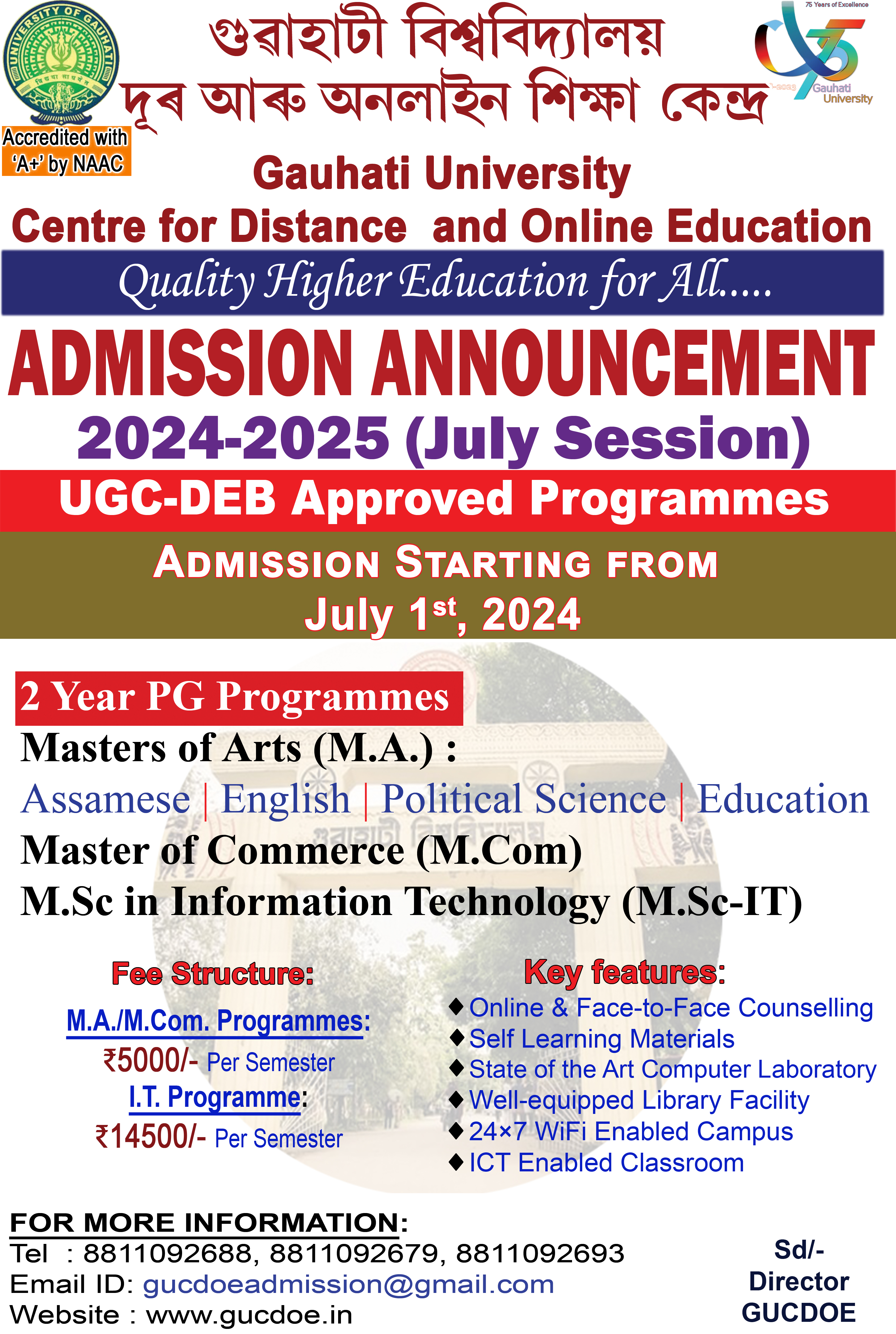Admission Going ON